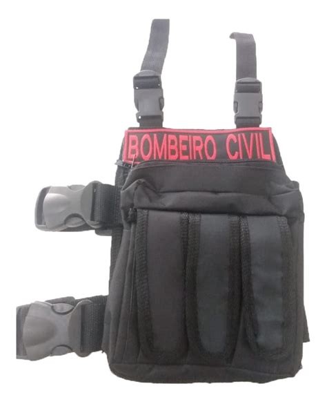 Bornal Tático De Perna Para Bombeiro Civil .